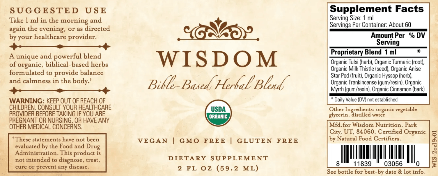 Wisdom supplement ingredients